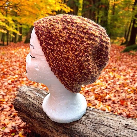 Ösku-fall Wool and Wool Crepe Crocheted Beanie Hat